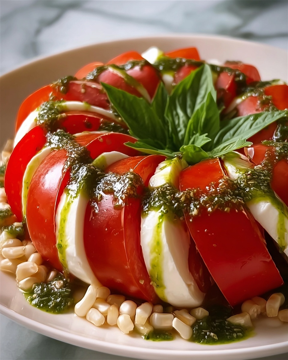 Fresh Corn and Tomato Caprese Salad Recipe - Recipe Image