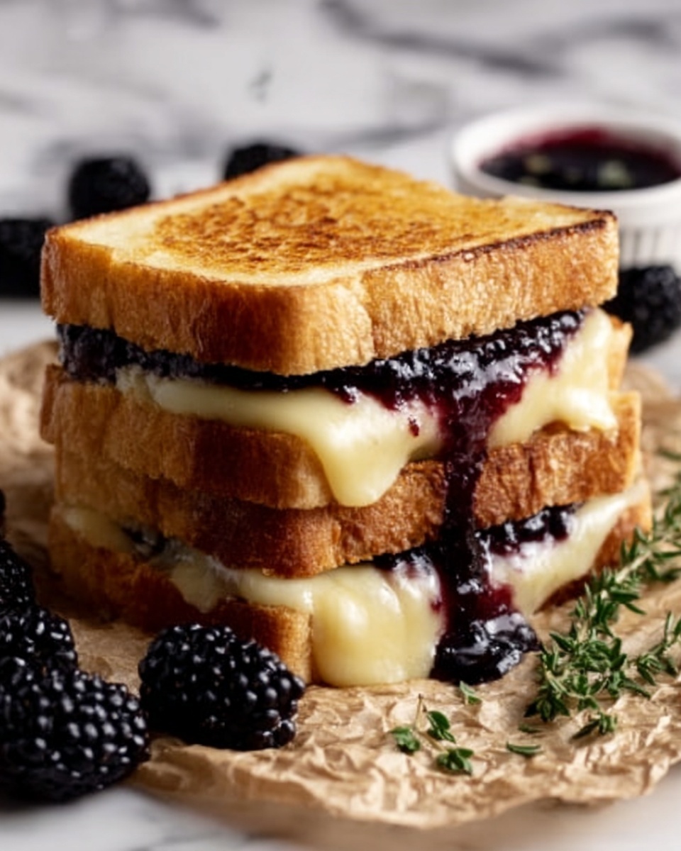 Blackberry Balsamic and Brie Grilled Cheese Recipe - Recipe Image