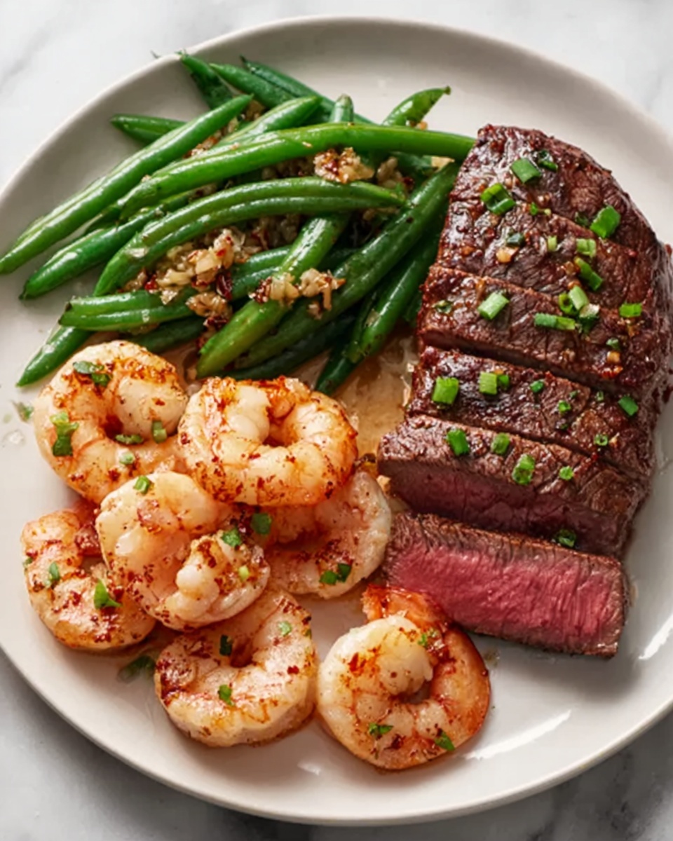 Garlic Butter Ribeye Steak and Shrimp Recipe - Recipe Image