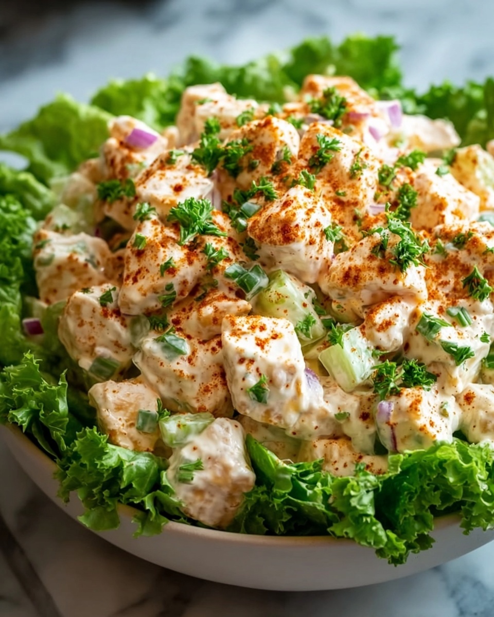 Creamy Chicken Salad with Parsley and Almonds Recipe - Recipe Image
