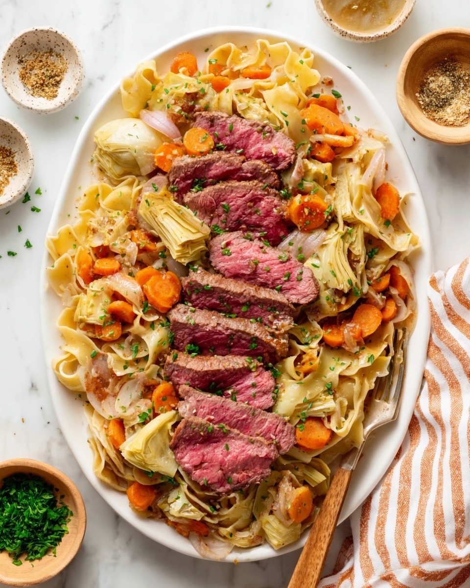 Slow Cooker Corned Beef and Cabbage Recipe - Recipe Image