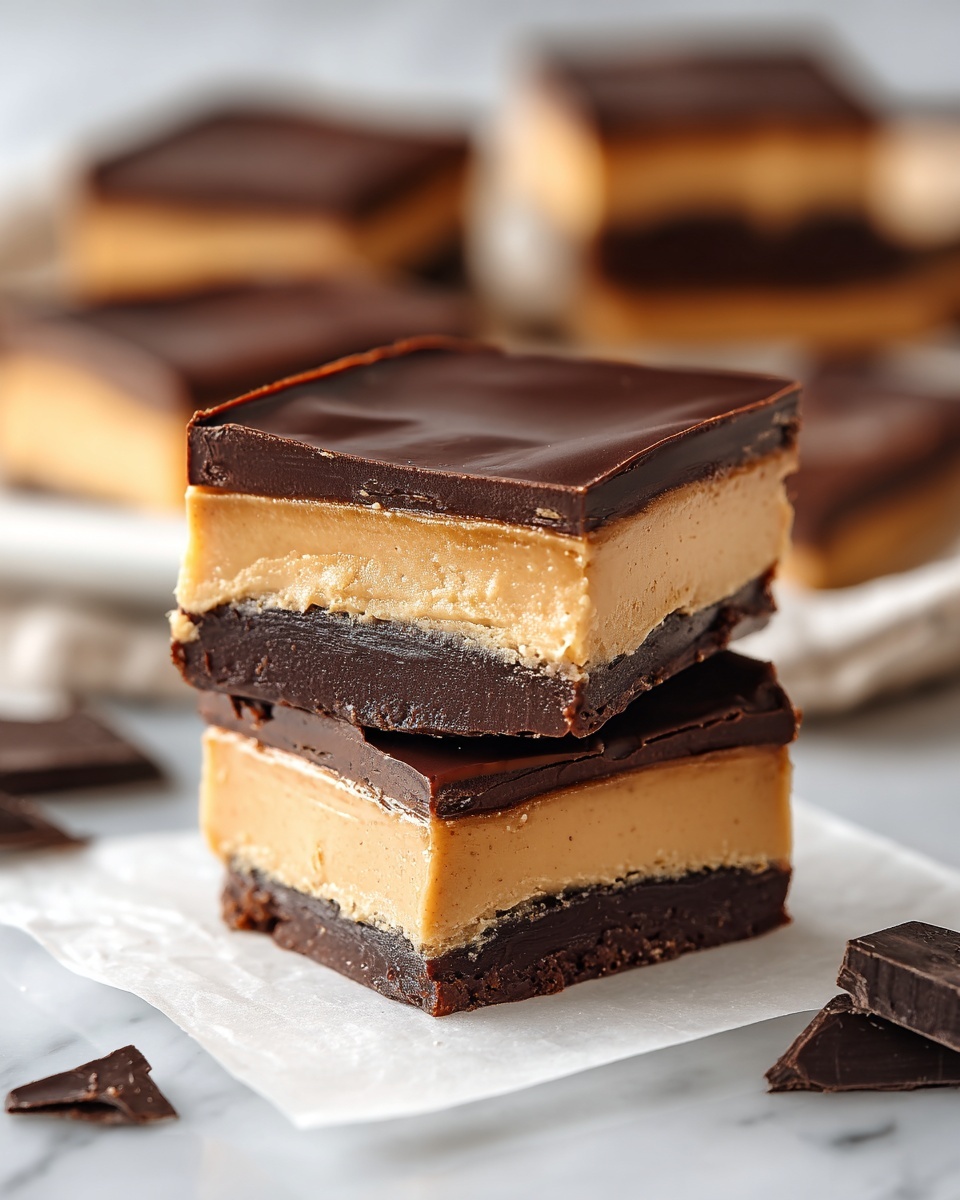 No-Bake Peanut Butter Buckeye Bars Recipe - Recipe Image