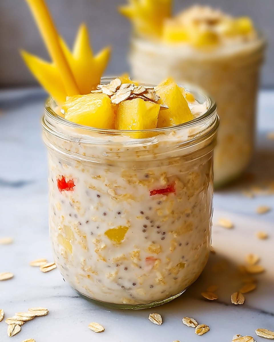 Pineapple Upside-Down Overnight Oats Recipe - Recipe Image