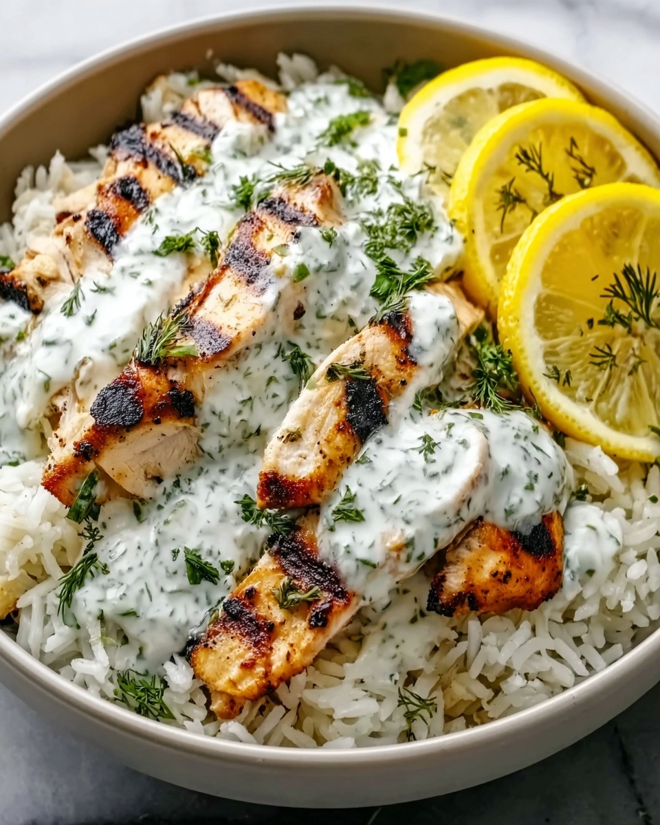 Dump-and-Bake Chicken Tzatziki with Rice Recipe - Recipe Image