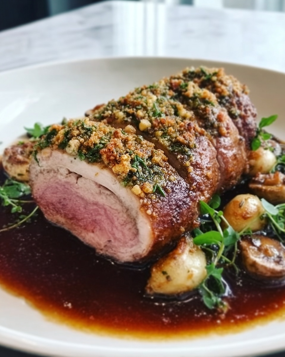 Herb-Crusted Roasted Lamb Recipe - Recipe Image
