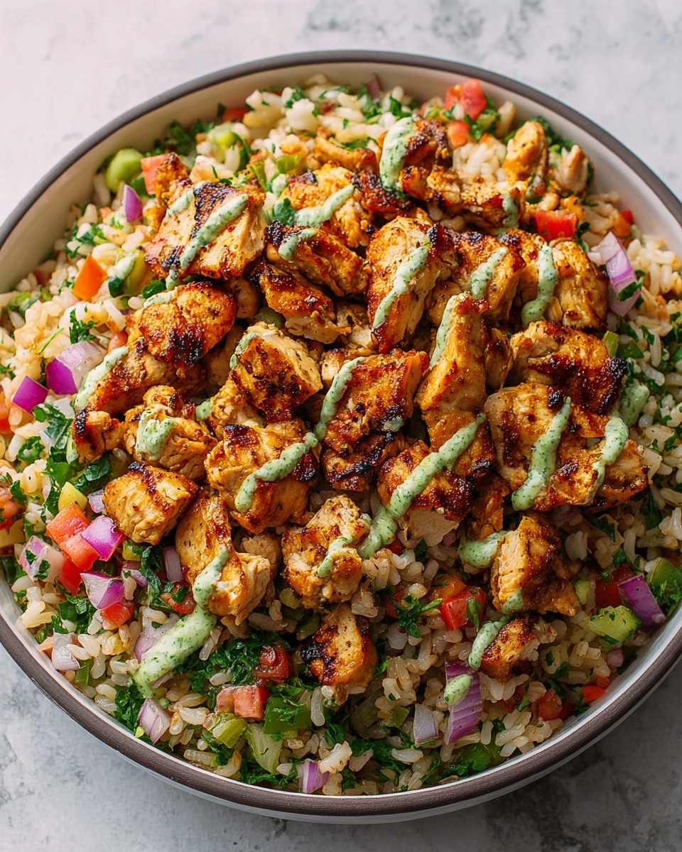 Juicy Chicken Shawarma Crispy Rice Salad Recipe - Recipe Image