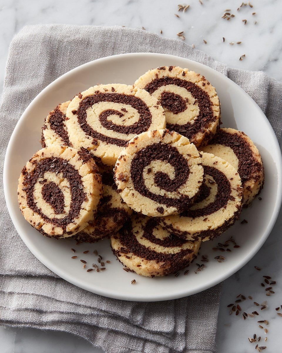 Black and White Pinwheel Cookies Recipe - Recipe Image
