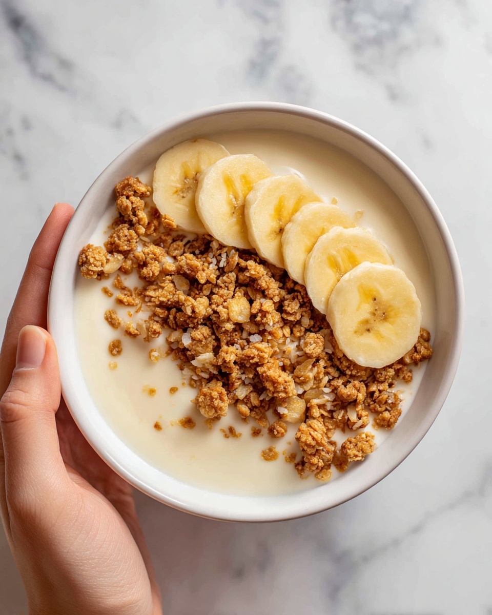 High Protein Banana Pudding Greek Yogurt Bowl Recipe - Recipe Image
