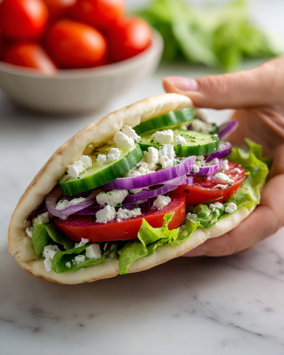 Greek Salad Pita Pockets Recipe - Recipe Image