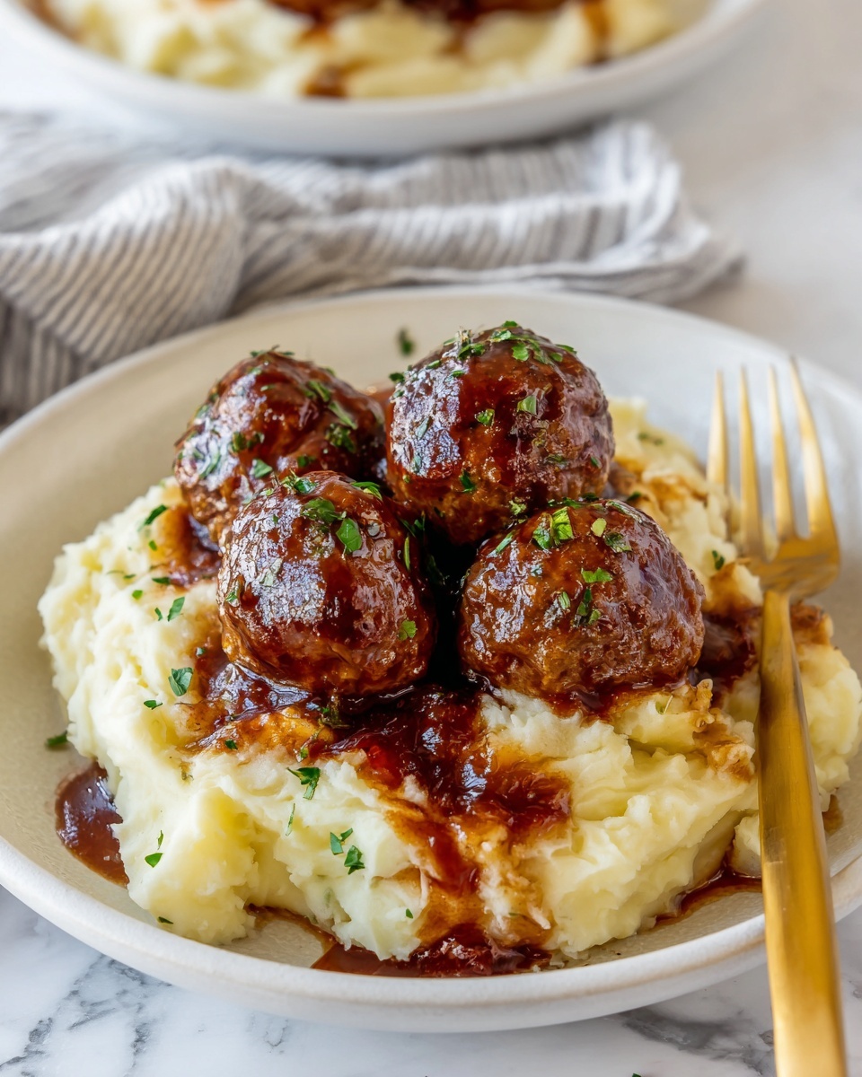 Tasty Slow Cooker Salisbury Steak Meatballs Recipe - Recipe Image