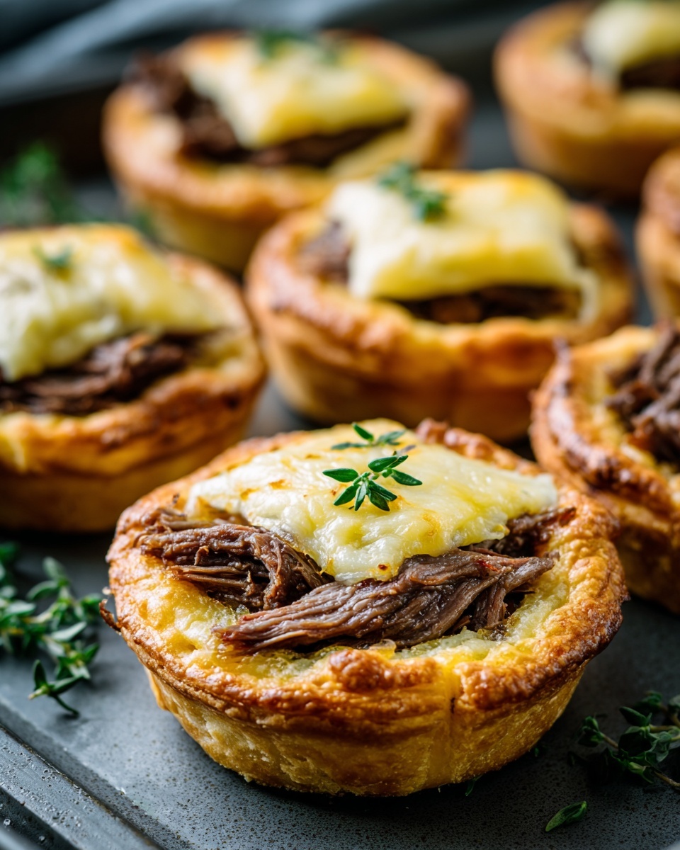 Mini Roasted Beef and Gruyère Savory Tarts Recipe - Recipe Image