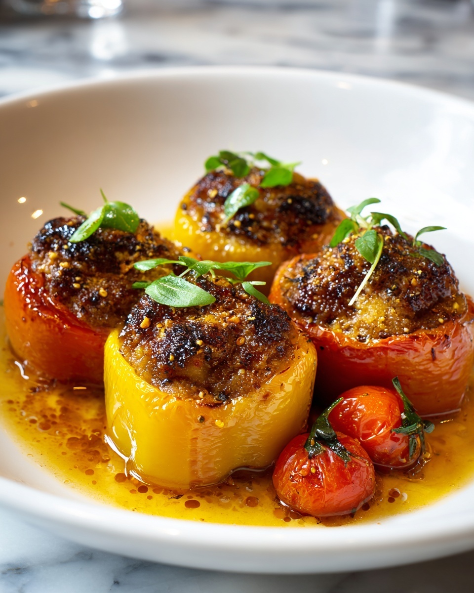 Romanian Stuffed Peppers Recipe - Recipe Image