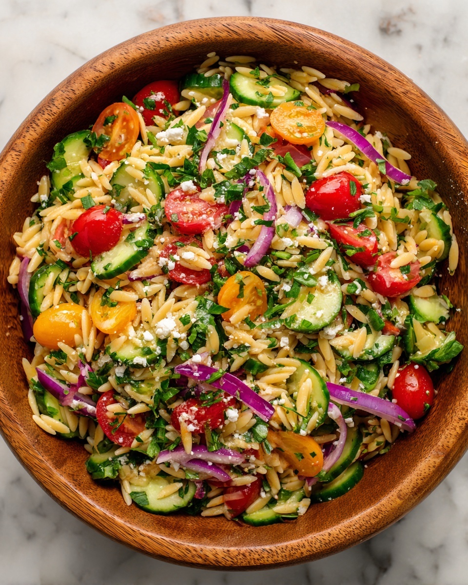 Best Orzo Pasta Salad Recipe - Recipe Image