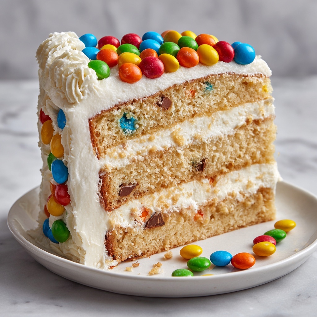 M&M’S Peanut Butter Cake with Peanut Butter Frosting Recipe - Recipe Image