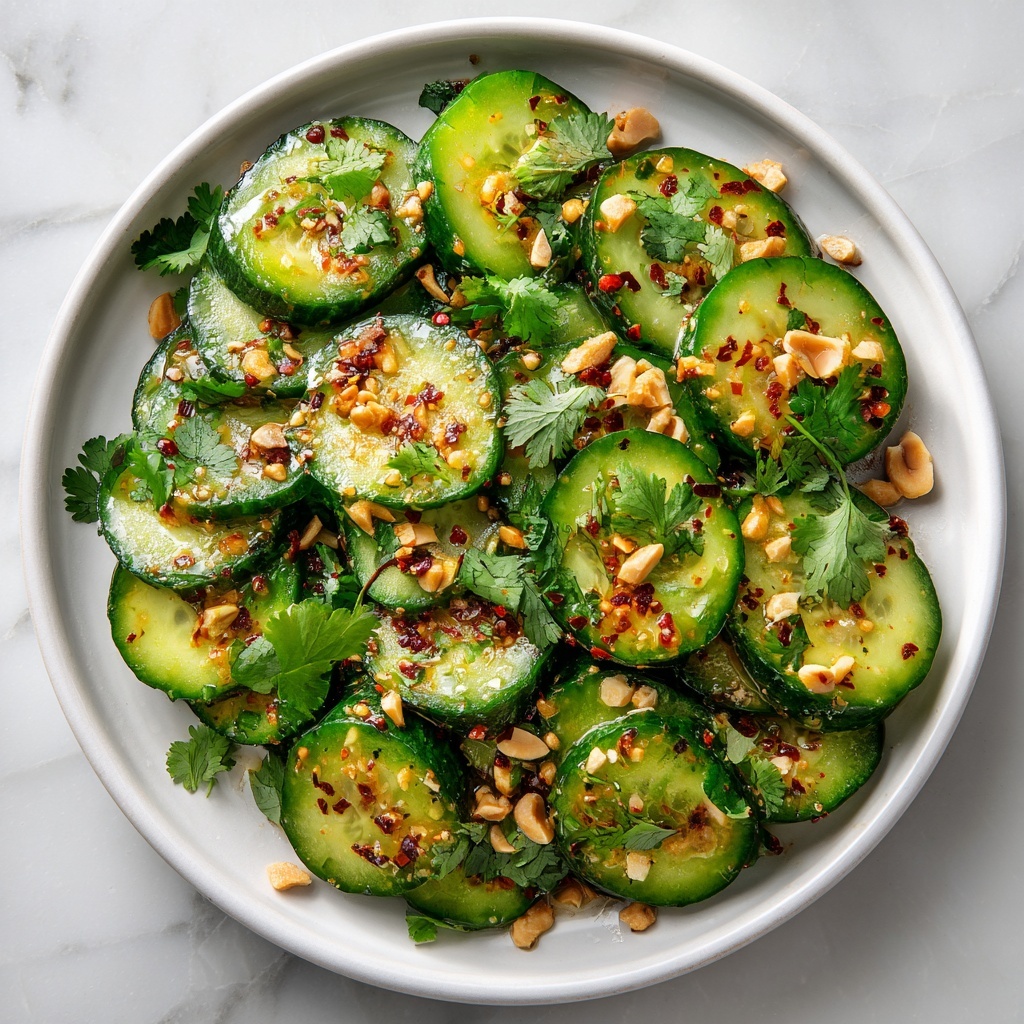 Peanut & Chili Oil Cucumber Salad Recipe - Recipe Image