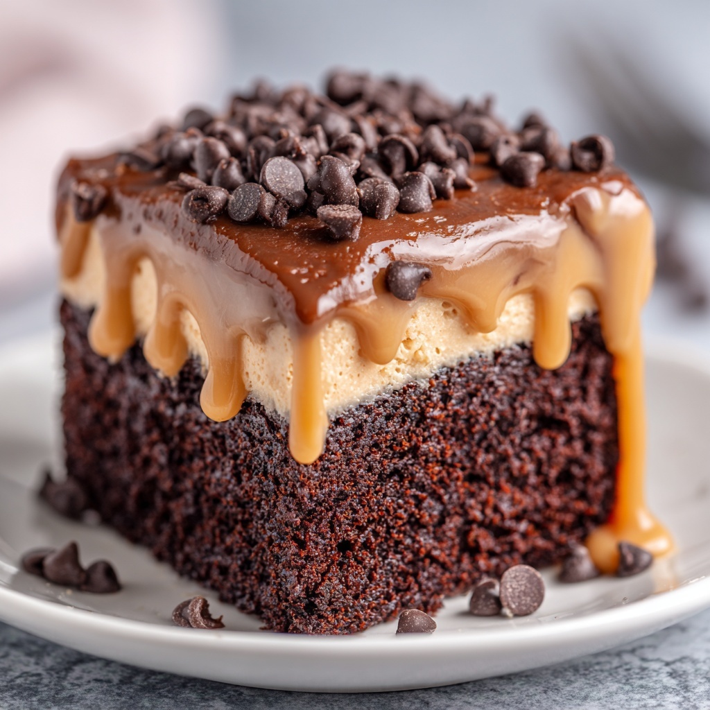 German Chocolate Poke Cake Recipe - Recipe Image