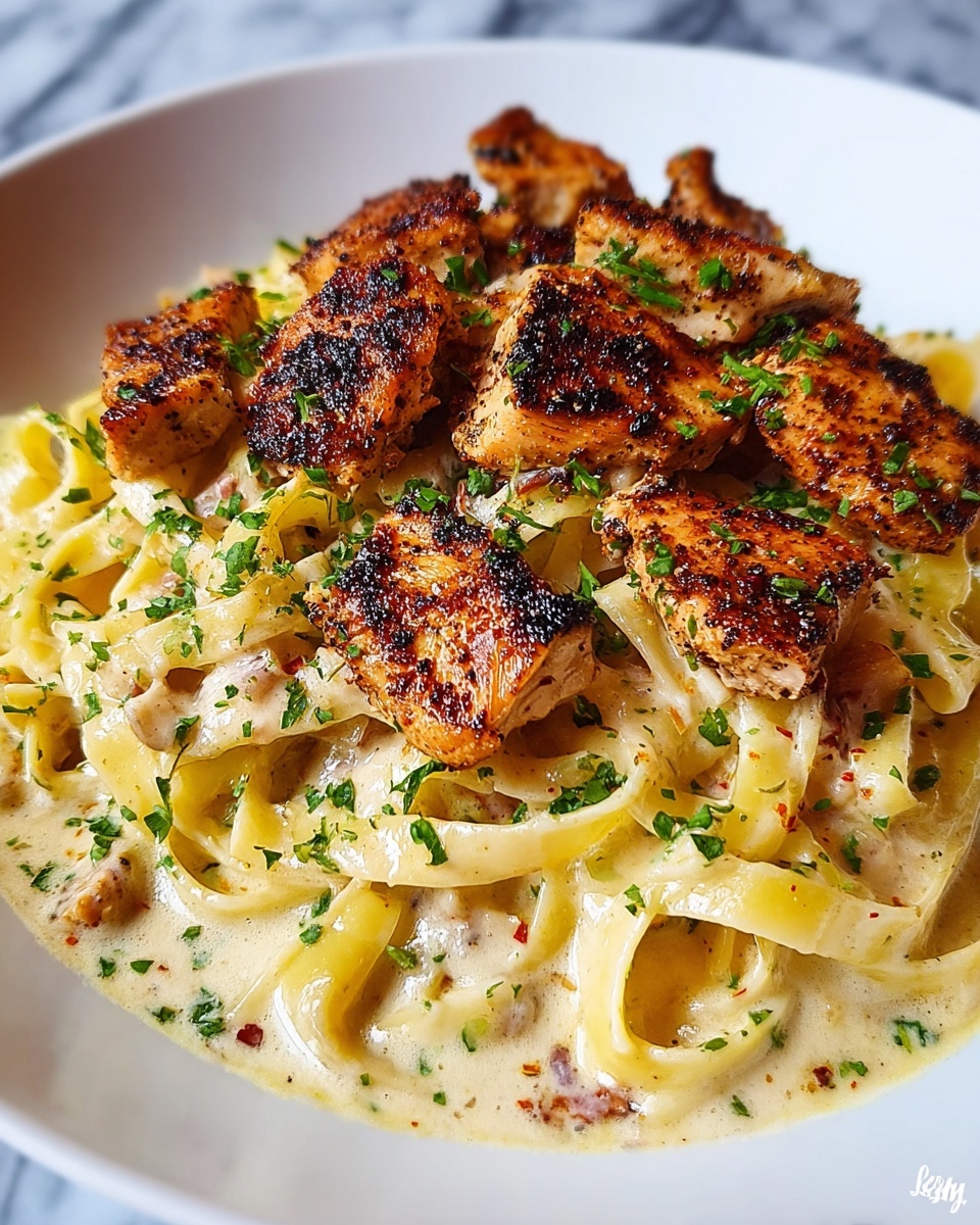 Cajun Chicken Fettuccine Alfredo Recipe - Recipe Image