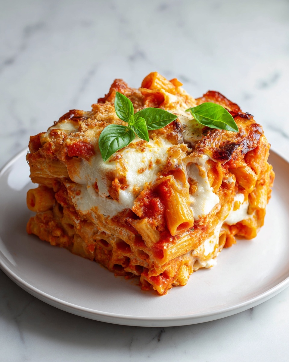 Chicken Parmesan Casserole with Penne Pasta Recipe - Recipe Image