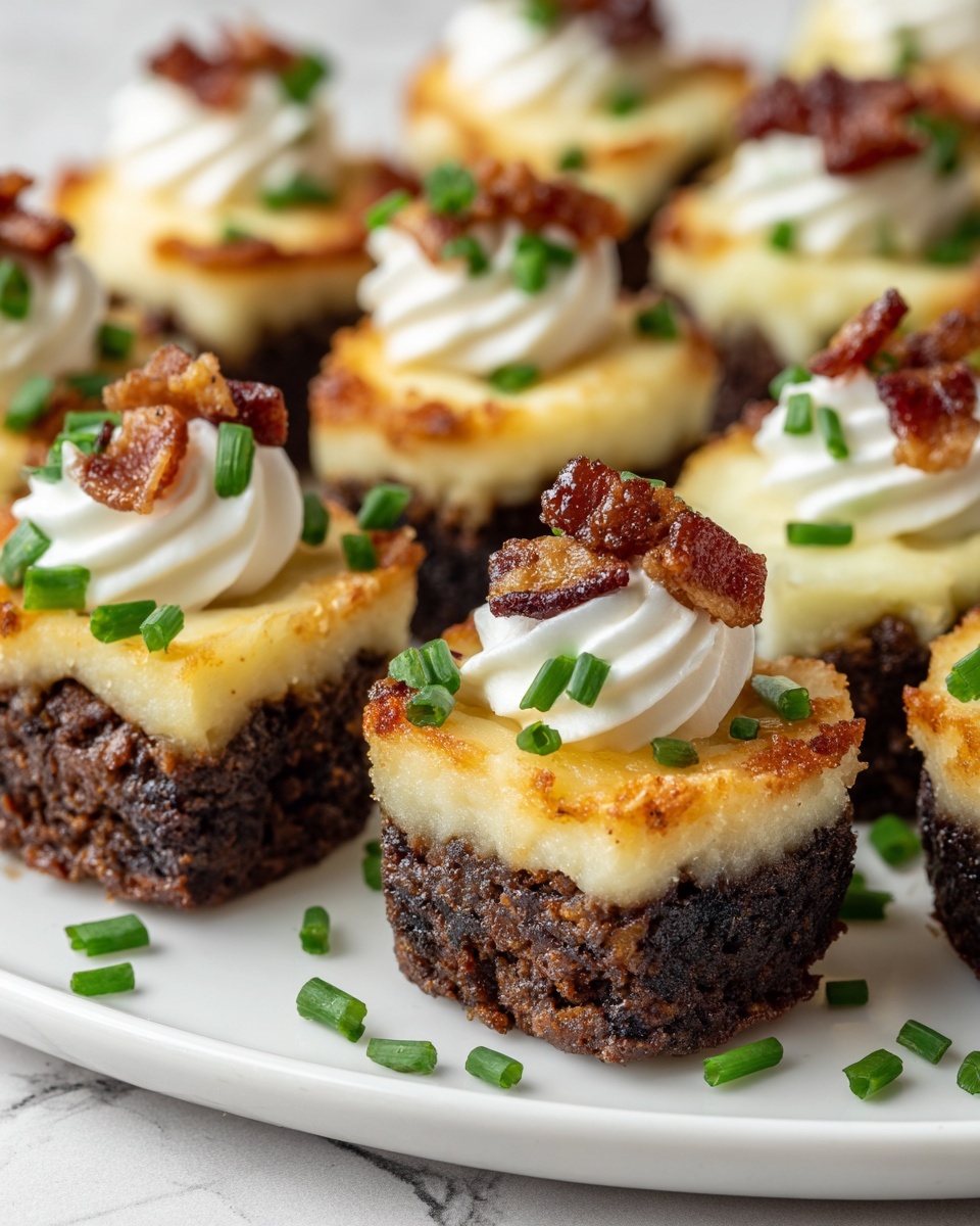 Mini Meatloaf Muffins with Mashed Potato Frosting Recipe - Recipe Image