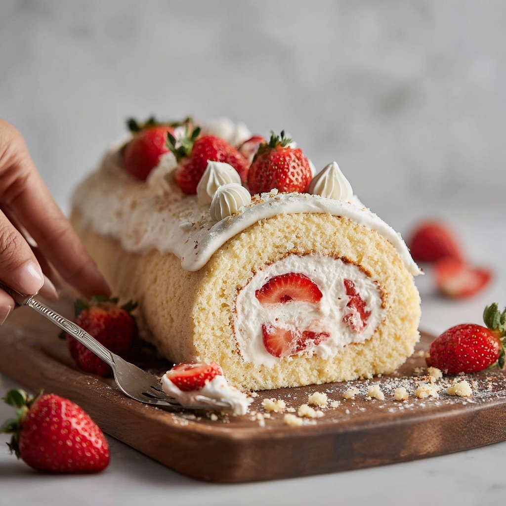 Strawberry Shortcake Cheesecake Rolls Recipe - Recipe Image