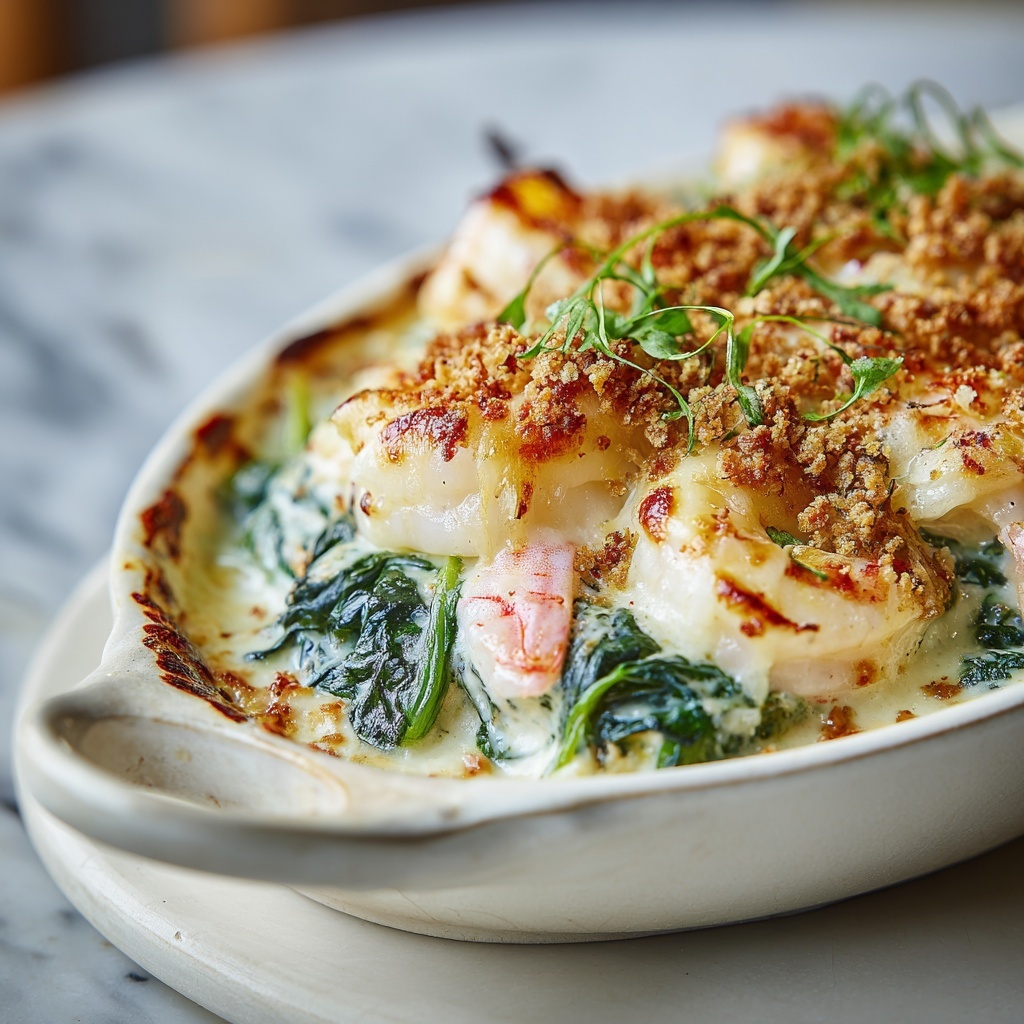 Stuffed Catfish with Cheese, Spinach, and Shrimp Recipe - Recipe Image