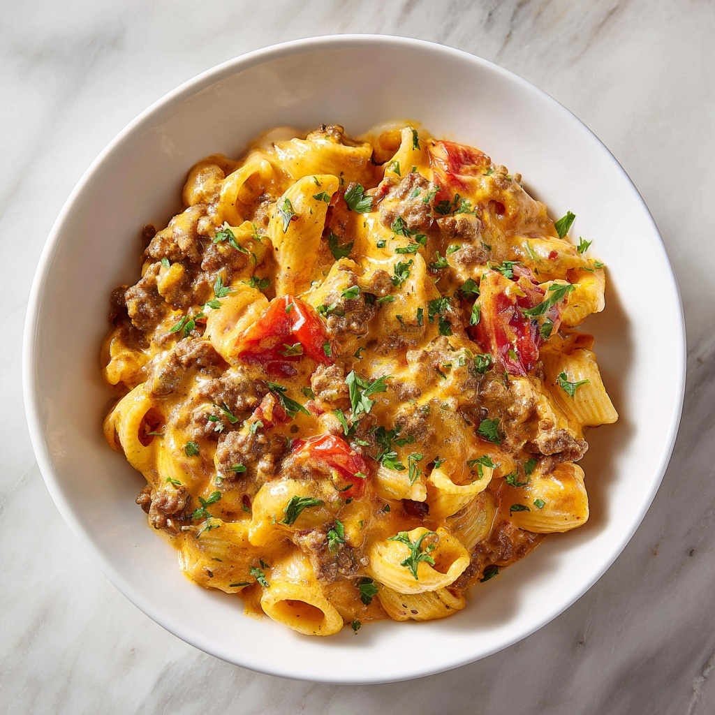 Cheesy Beef Taco Pasta Recipe - Recipe Image