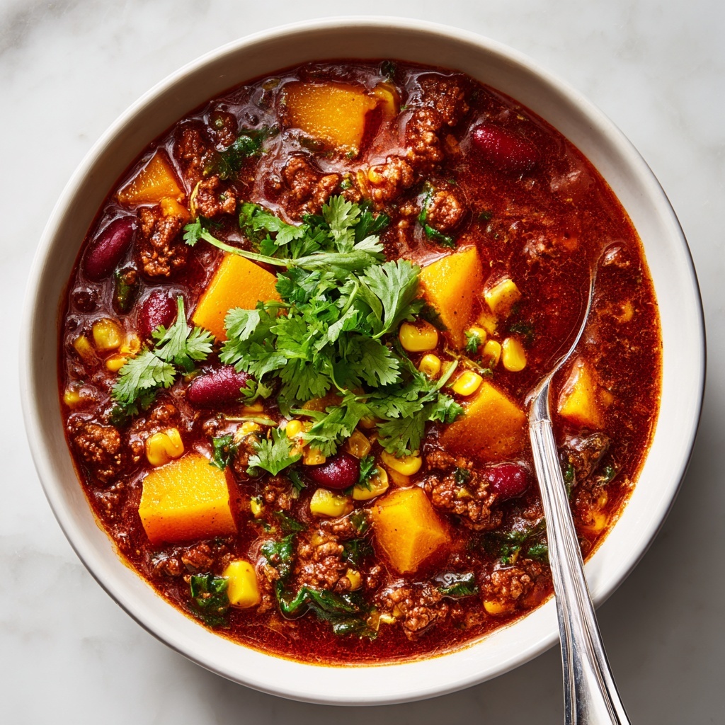 Easy Butternut Squash Chili With Turkey or Beef Recipe - Recipe Image