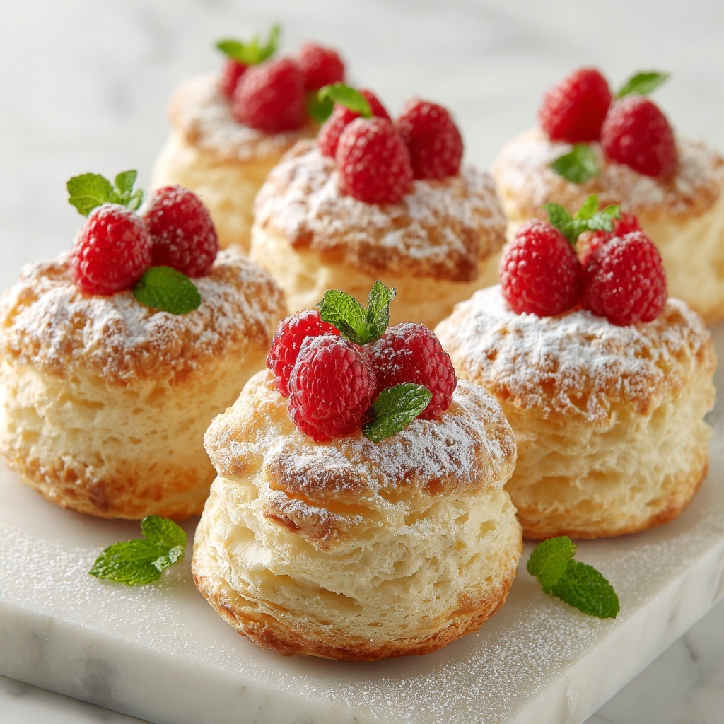 Choux Buns with Pistachio and Raspberry Filling Recipe - Recipe Image