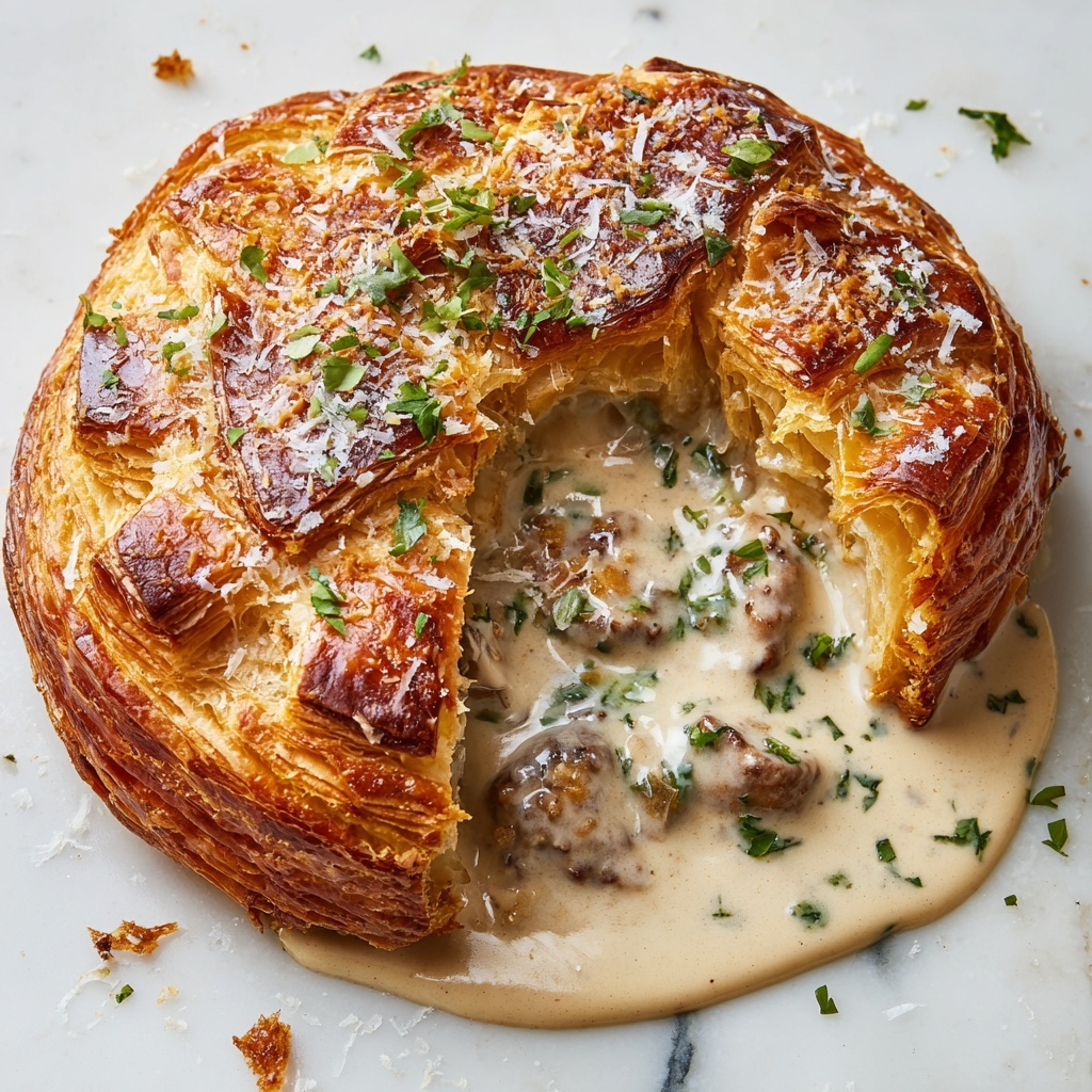 Sausage Gravy Puff Pie Recipe - Recipe Image