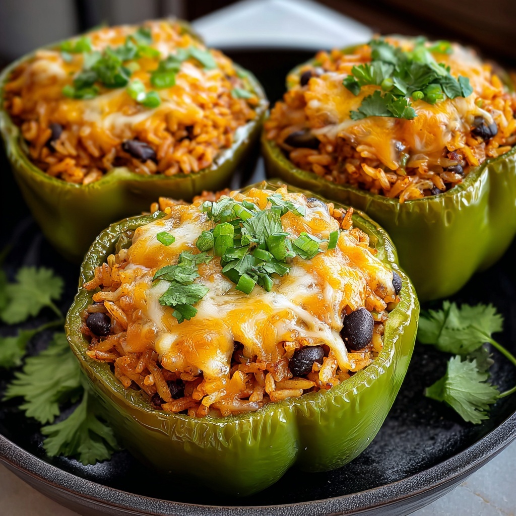 Baked Stuffed Poblano Peppers Recipe - Recipe Image