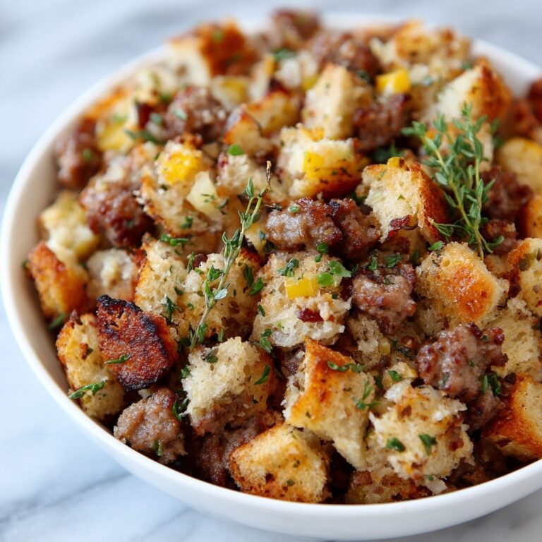Crockpot Sausage and Apple Stuffing Recipe