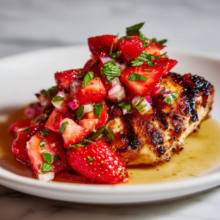 Cilantro Lime Grilled Chicken with Strawberry Salsa Recipe