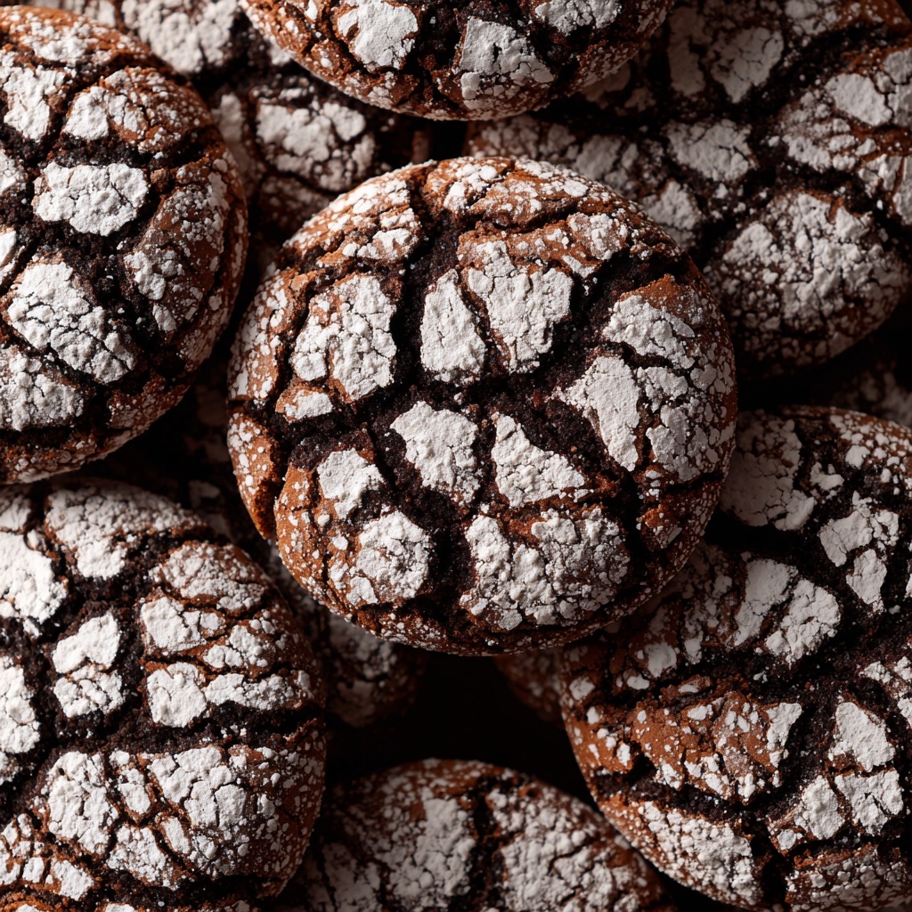 Double Chocolate Crinkle Cookies Recipe - Recipe Image