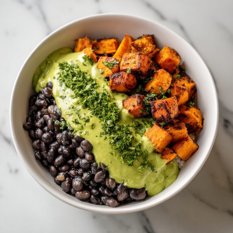 Sweet Potato and Black Bean Bowls with Avocado Lime Dressing Recipe