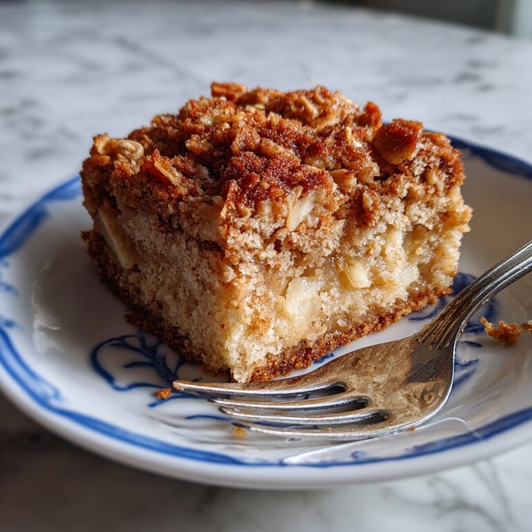 Healthy Breakfast Oatmeal Apple Cake Recipe