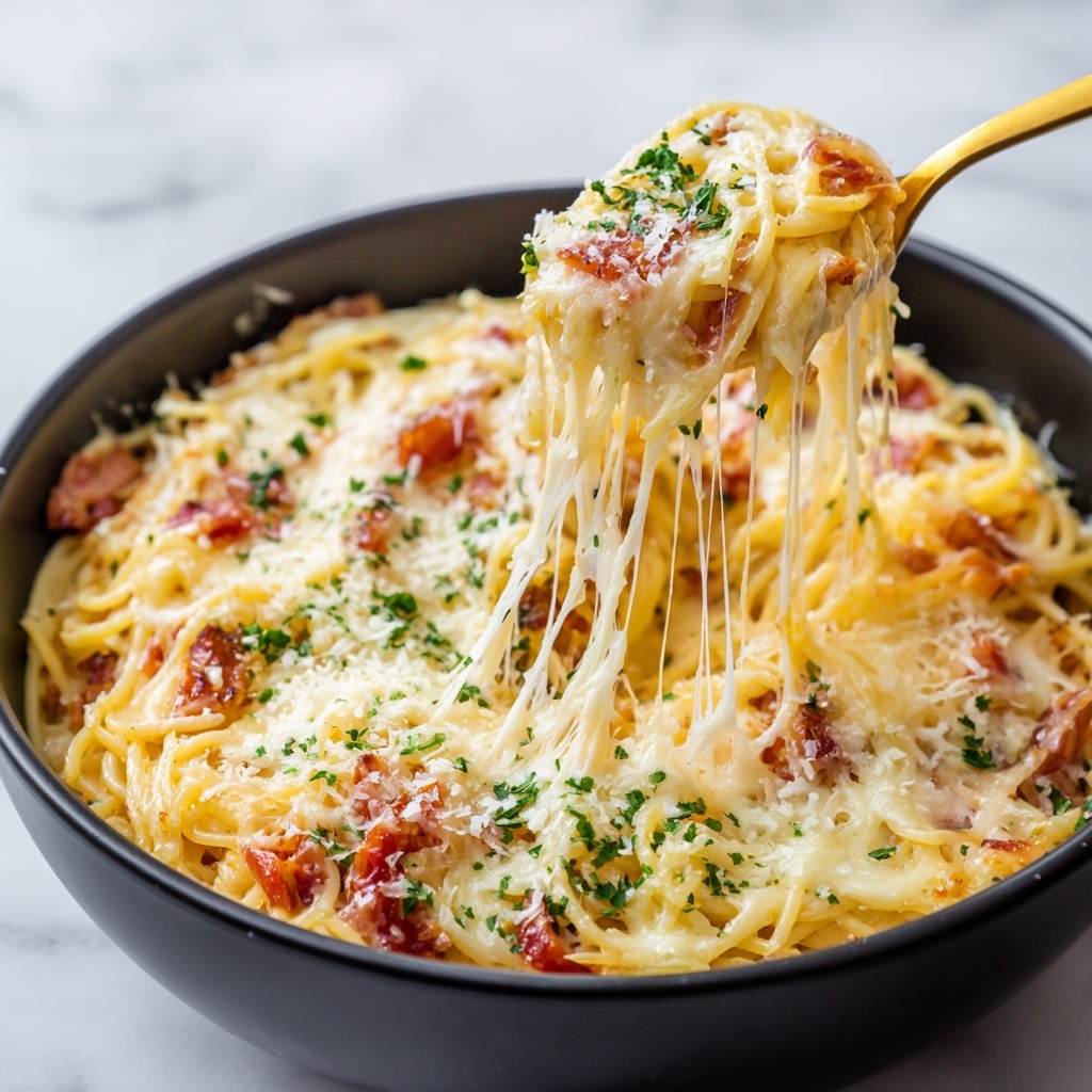 Creamy Chicken Spaghetti Bake Recipe - Recipe Image
