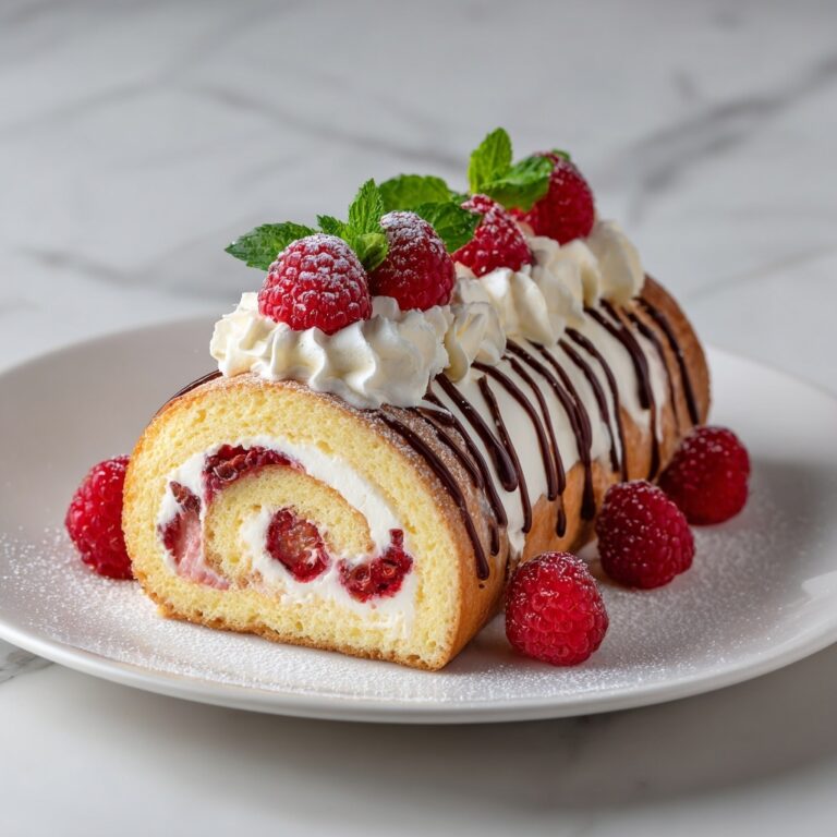Raspberry White Chocolate Cake Roll Recipe