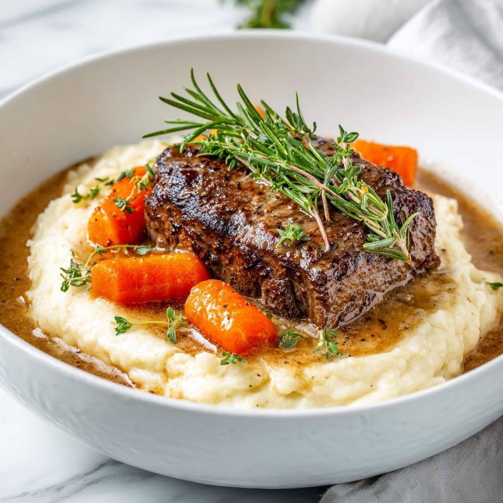 Braised Short Ribs in Red Wine with Herbs Recipe - Recipe Image