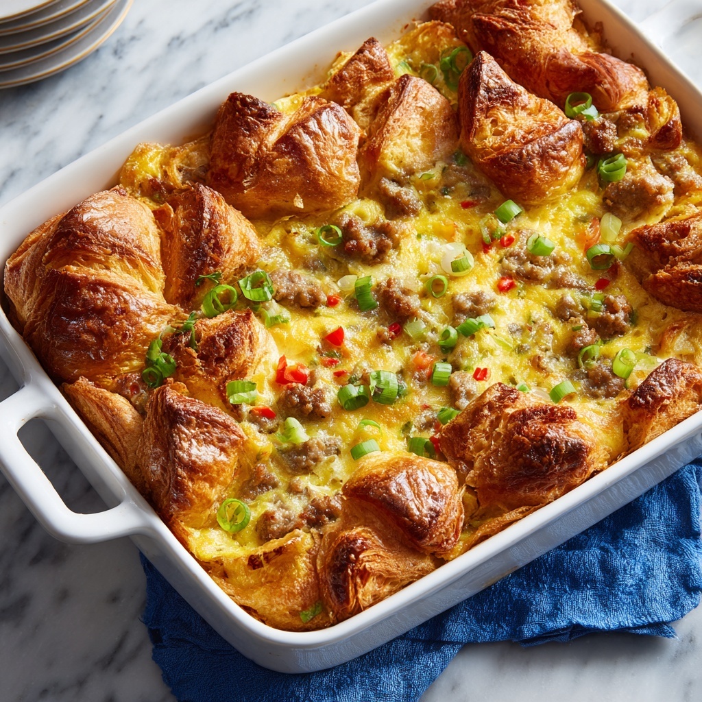 Croissant Breakfast Casserole Recipe - Recipe Image