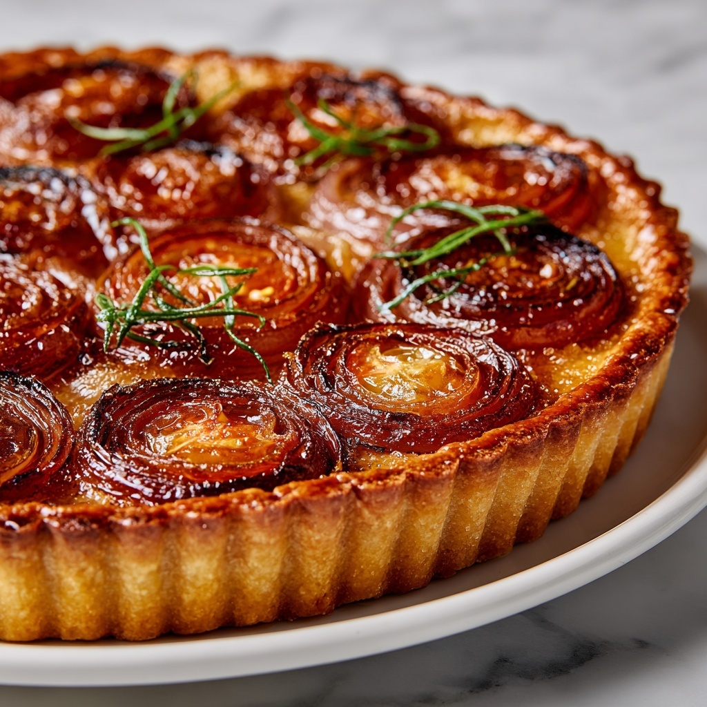 Beefsteak Tomato Tart with Caramelized Onions & Thyme Recipe - Recipe Image