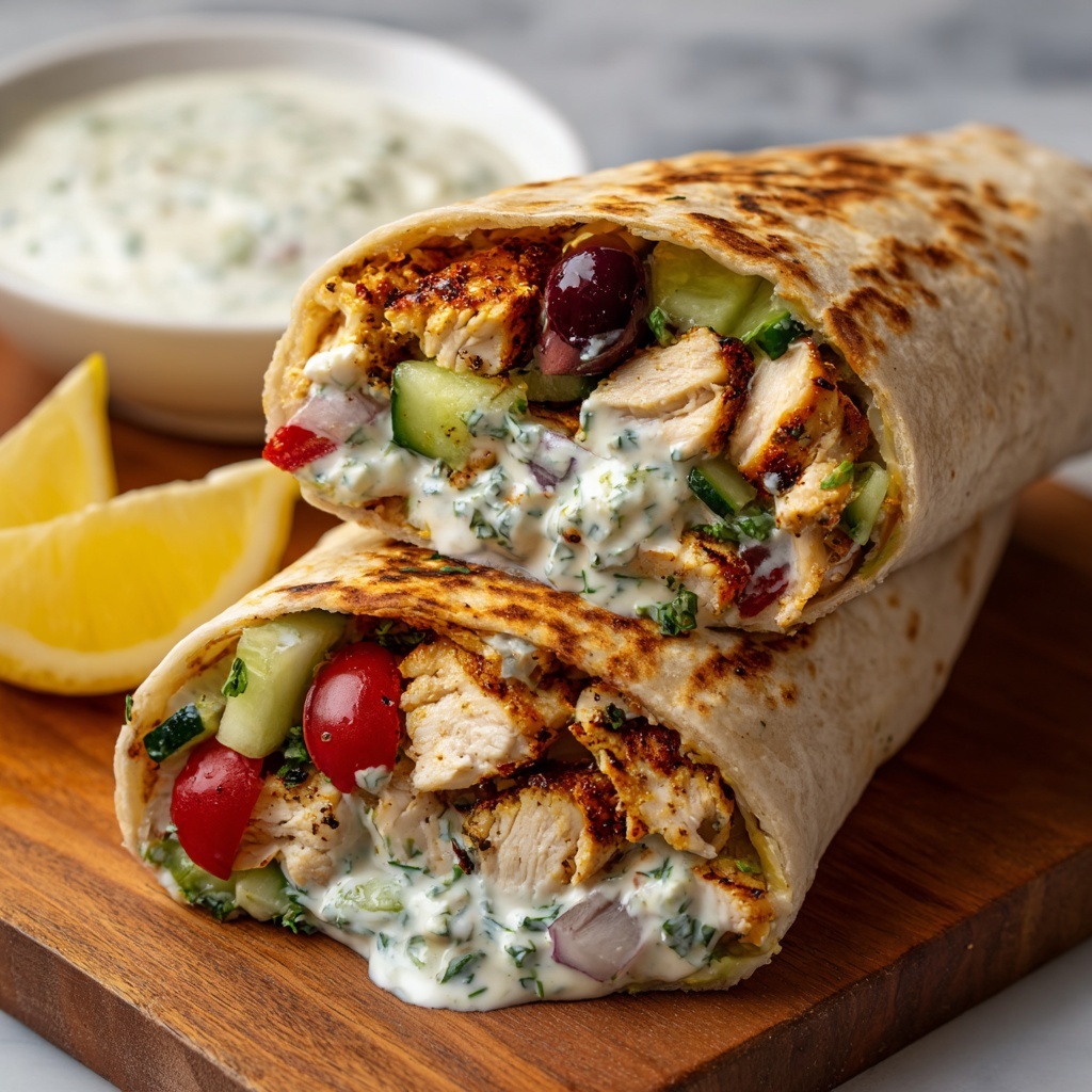 Mediterranean Chicken Wraps Recipe - Recipe Image