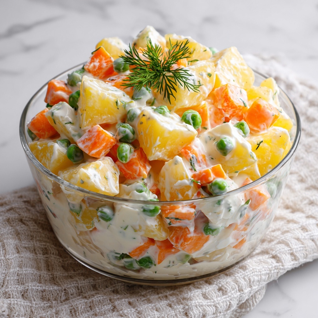 Olivier Salad – Russian Potato Salad Recipe - Recipe Image
