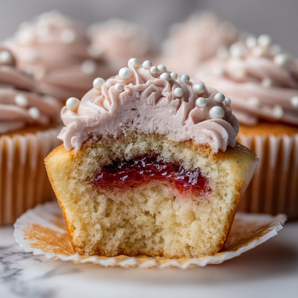 Rhubarb Honey Cupcakes with Honey Cream Cheese Frosting Recipe - Recipe Image