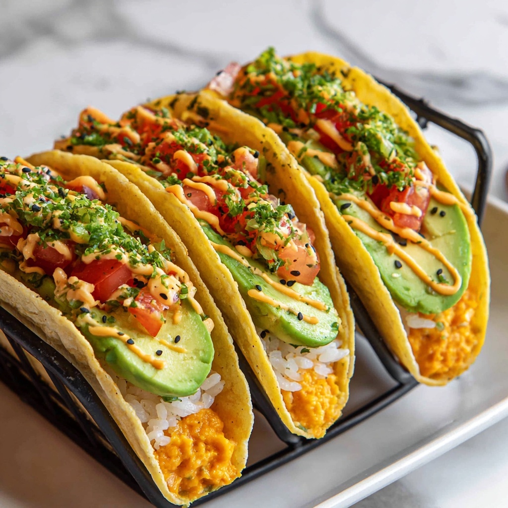 Spicy Tuna Sushi Tacos Recipe - Recipe Image