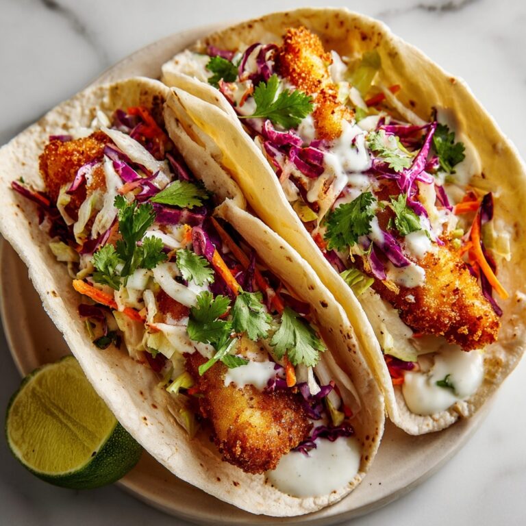 Crispy Fish Tacos with Cilantro Lime Slaw Recipe