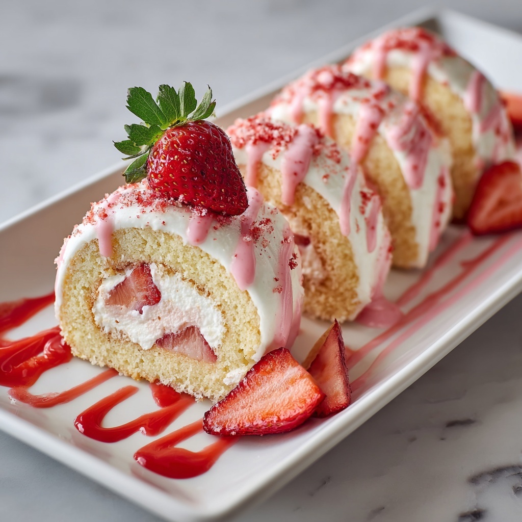 Strawberry Shortcake Sushi Recipe - Recipe Image