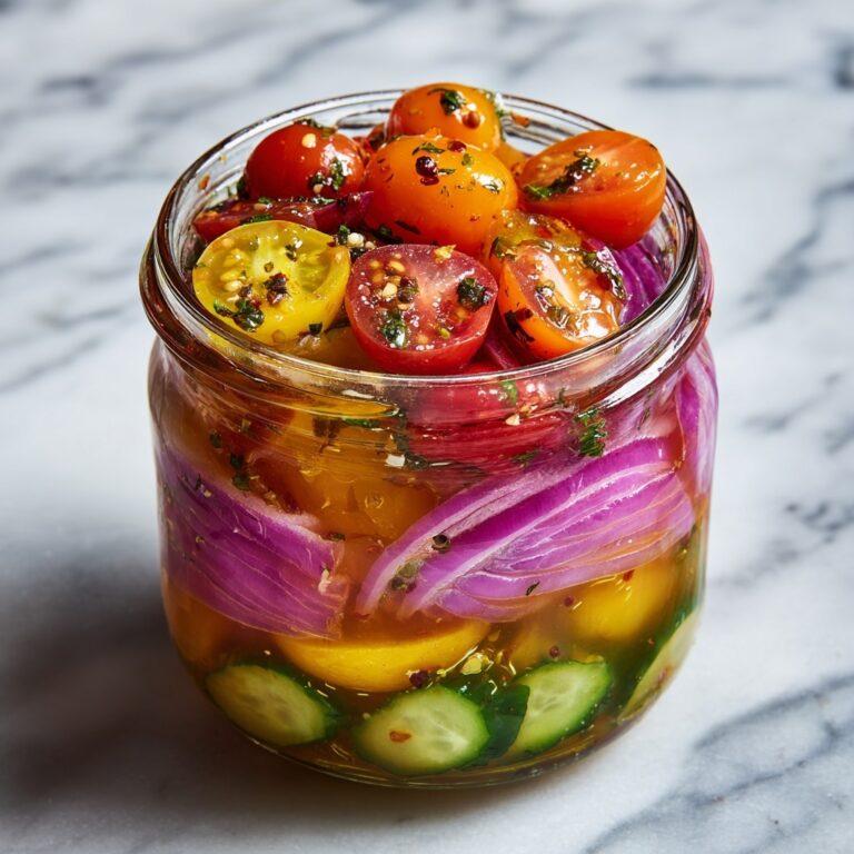 Pickled Cherry Tomatoes, Red Onions, and Cucumbers Recipe