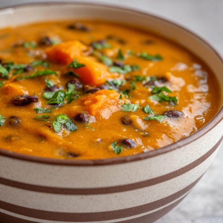 Roasted Sweet Potato and Black Bean Soup Recipe