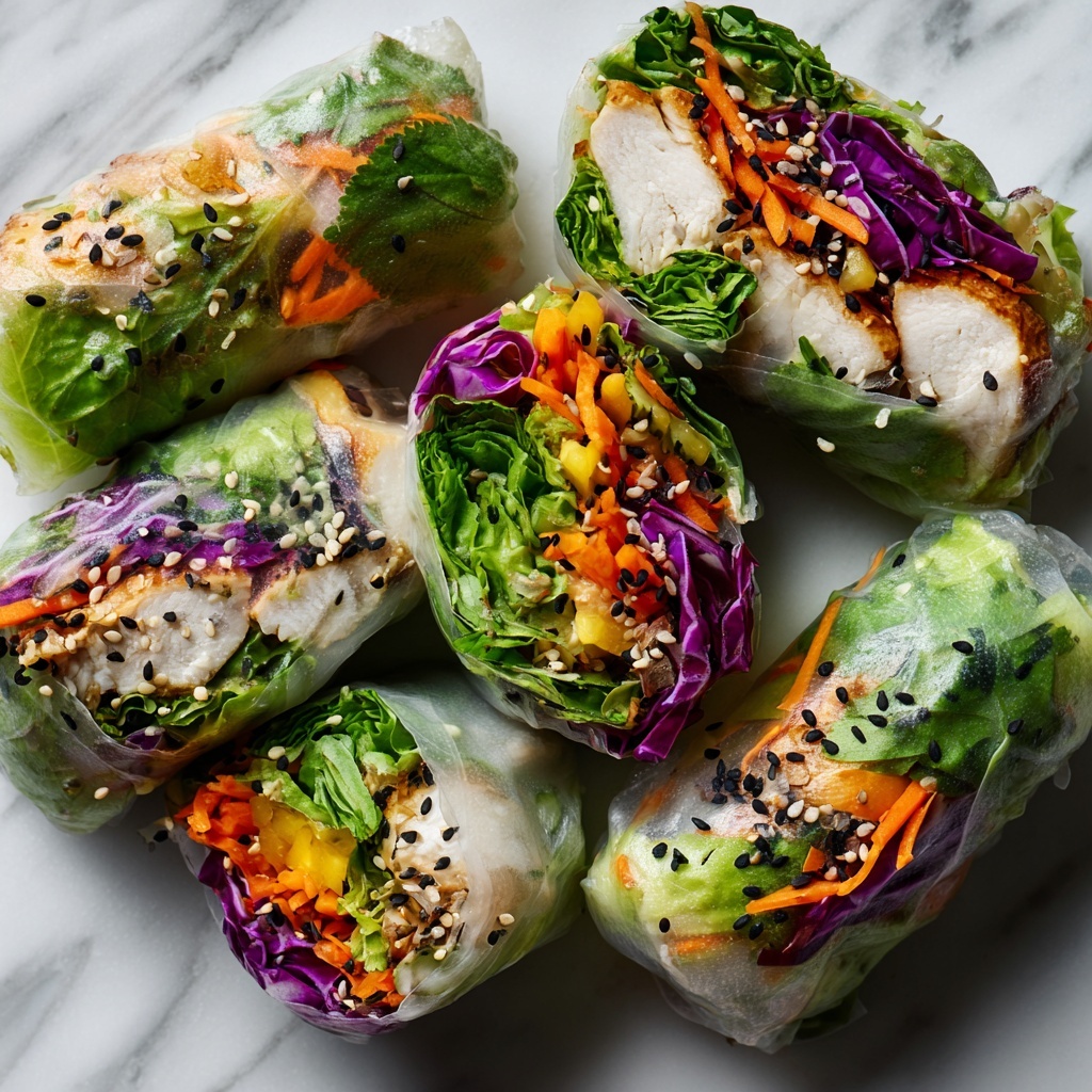 Chicken Spring Rolls with Hoisin Peanut Dipping Sauce Recipe - Recipe Image