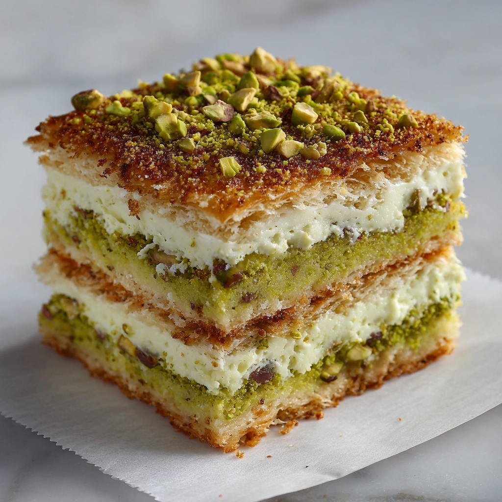 Pistachio Blondie Ice Cream Sandwiches Recipe - Recipe Image